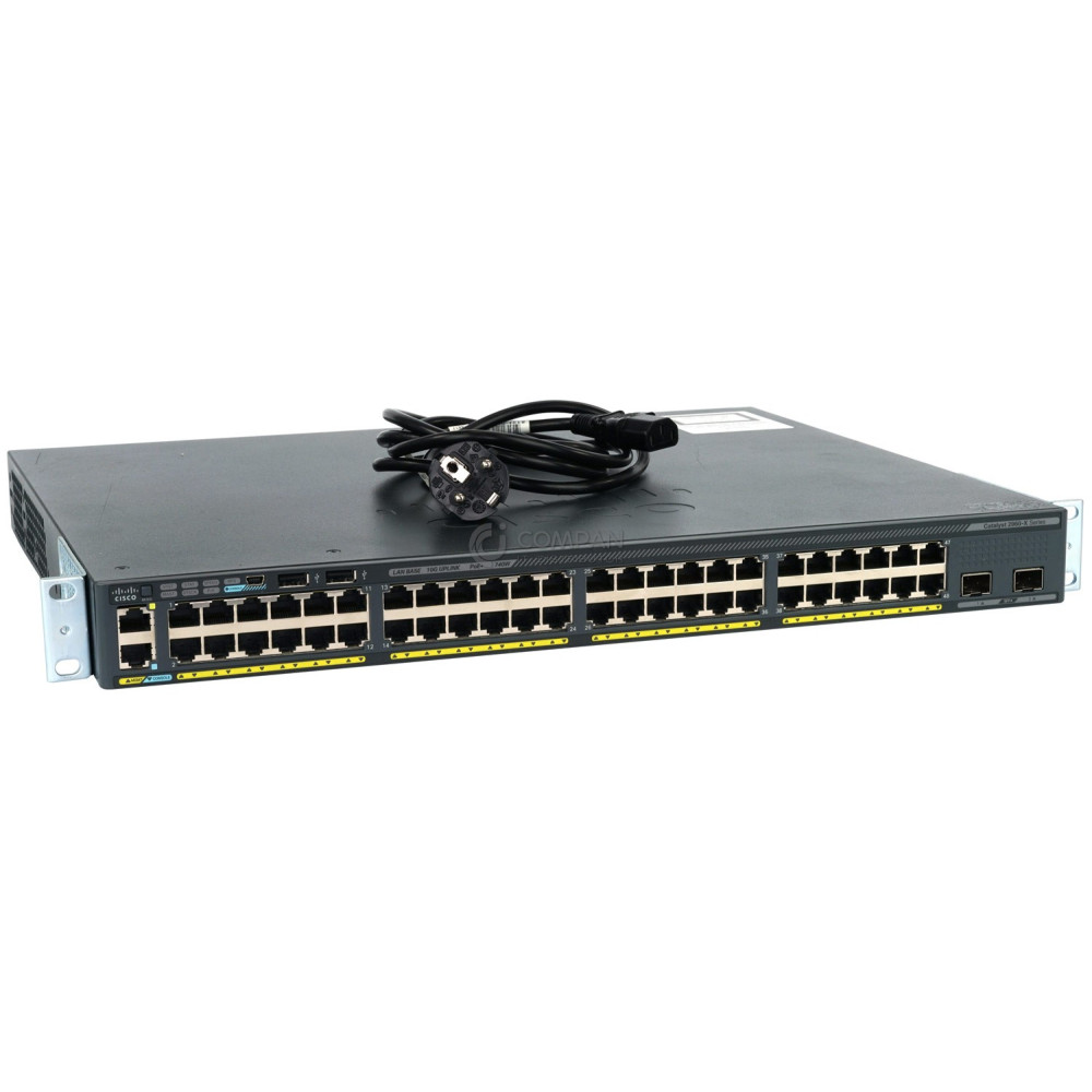 WS-C2960X-48FPD-L CISCO CATALYST 2960-X 48 PORT RJ-45 2 PORT SFP+ SWITCH